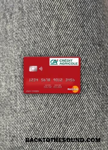 İndir Fransa Kredi Agricole Banka Mastercard foto-görünüm Ön Örnek şablon