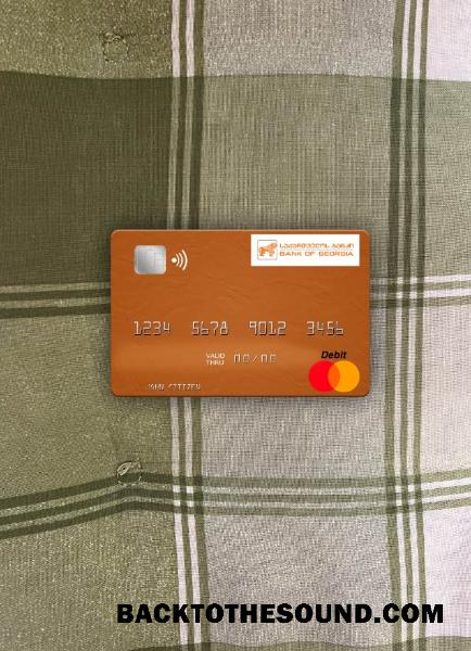 İndir Gürcistan Banka of Gürcistan Mastercard foto-görünüm Ön Örnek şablon