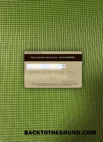 İndir Almanya UniCredit Banka Vize Kredi Kart foto-görünüm Arka Örnek şablon