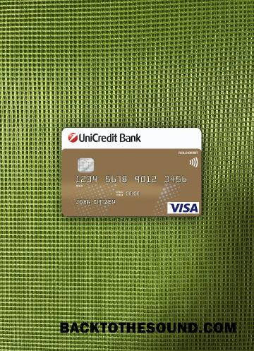 İndir Almanya UniCredit Banka Vize Kredi Kart foto-görünüm Ön Örnek şablon