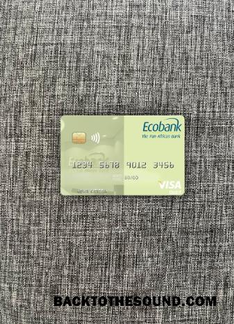 İndir Gana Ecobank Gana Vize Banka Kart foto-görünüm Ön Örnek şablon
