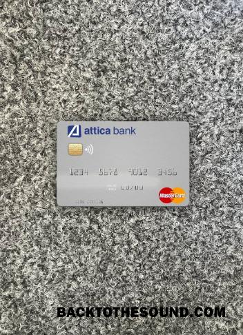 İndir Yunanistan Attica Banka Mastercard foto-görünüm Ön Örnek taslak