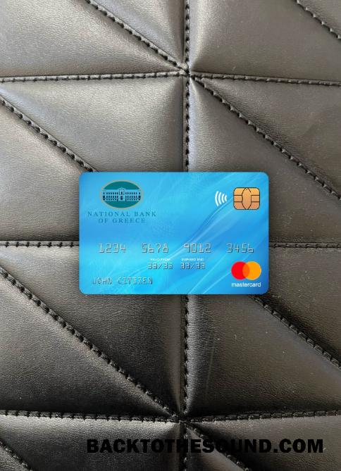 İndir Yunanistan ulusal Banka Mastercard foto-görünüm Ön Örnek şablon