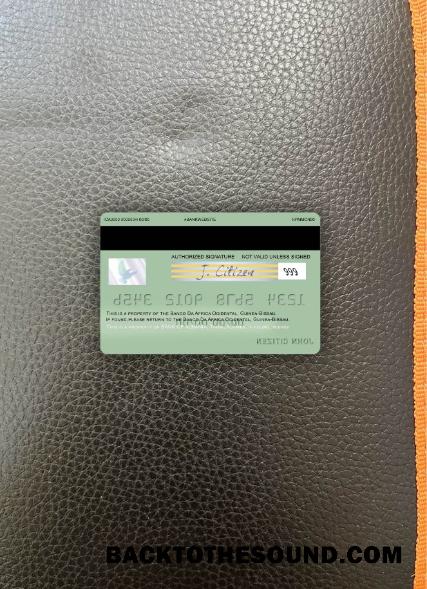 İndir Gine Bissau Banco Da Africa Ocidental Vize Banka Kart foto-görünüm Arka Örnek örnek