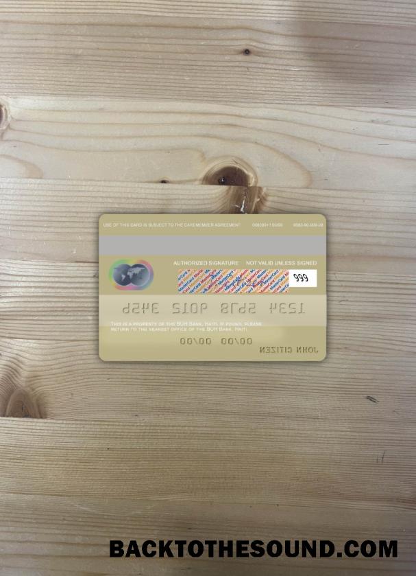 İndir Haiti BUH Banka Mastercard foto-görünüm Arka Örnek tasarım