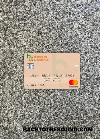 İndir Honduras Banco de Occidente Mastercard foto-görünüm Ön Örnek şablon
