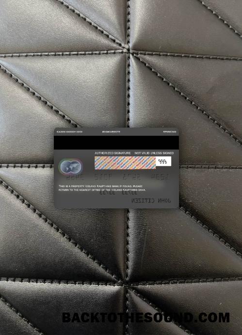 İndir İzlanda Kaupthing Mastercard foto-görünüm Arka Örnek ön izleme