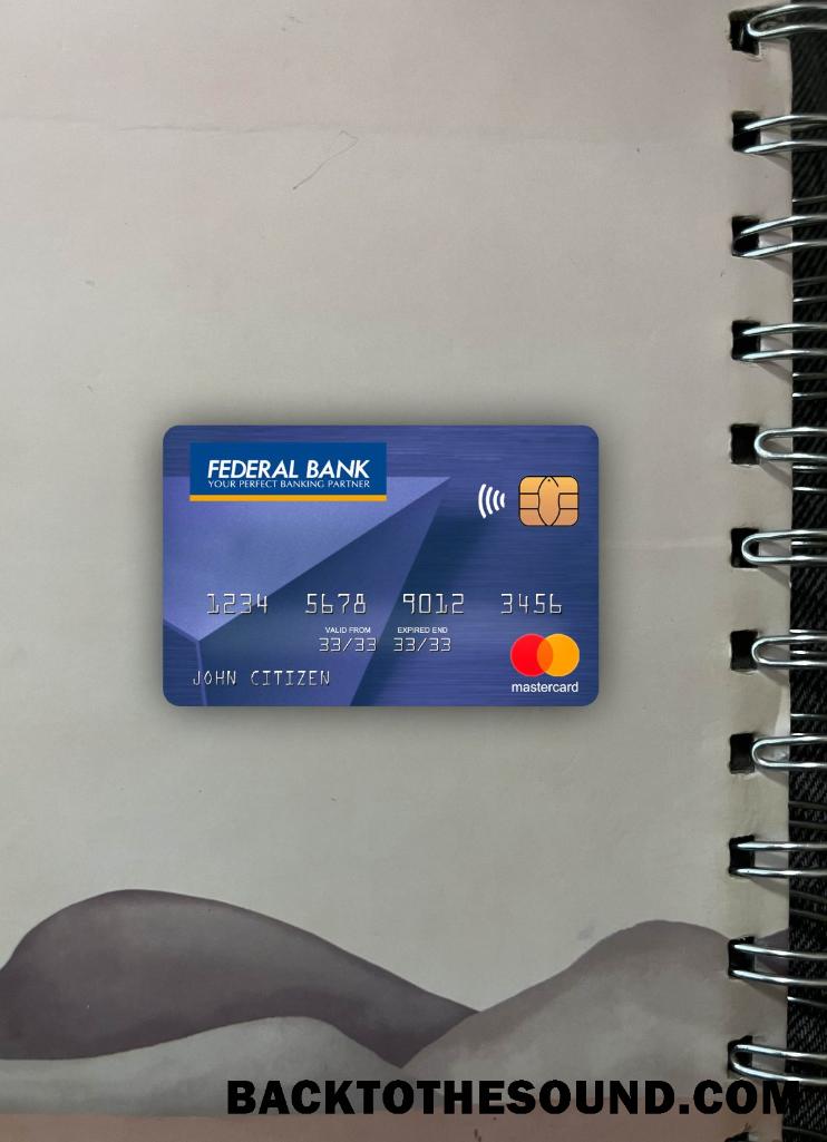 İndir Hindistan Federal Banka Mastercard foto-görünüm Ön Örnek taslak