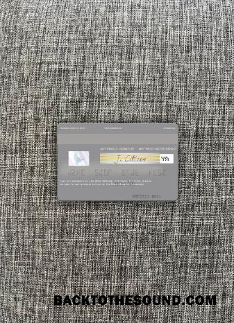 İndir Endonezya Banka Mandiri Vize Banka Kart foto-görünüm Arka Örnek örnek
