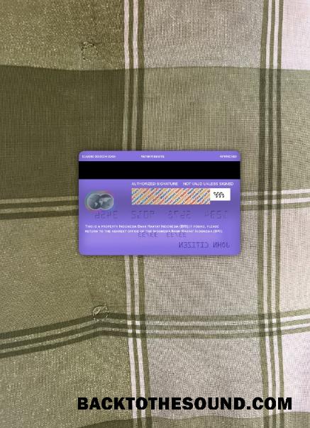 İndir Endonezya Banka Rakyat Endonezya (BRI) Mastercard foto-görünüm Arka Örnek tasarım