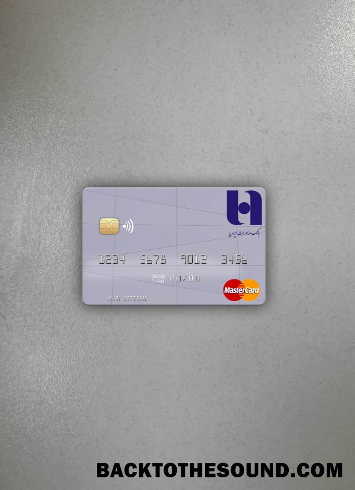 İndir İran Banka Saderat İran Mastercard foto-görünüm Ön Örnek şablon