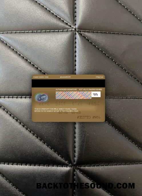 İndir İran Melli Banka Mastercard gold foto-görünüm Arka Örnek taslak
