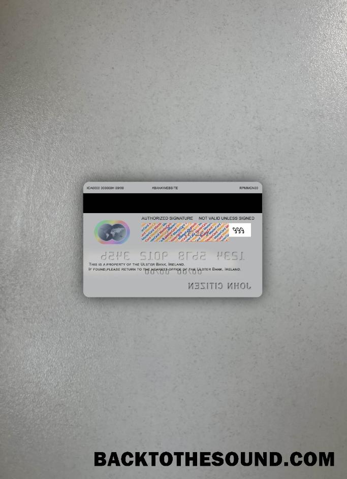 İndir İrlanda Ulster Banka İrlanda Mastercard foto-görünüm Arka Örnek şablon