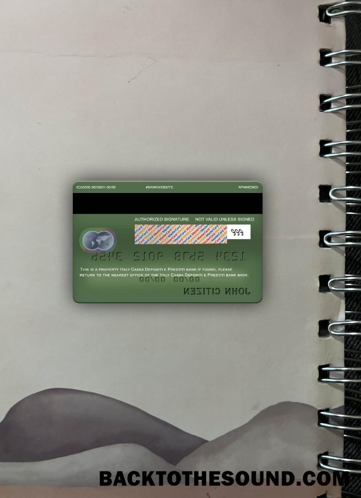 İndir İtalya Cassa Depositi e Prestiti Banka Mastercard foto-görünüm Arka Örnek taslak