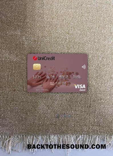 İndir İtalya UniCredit Banka Vize Banka Kart foto-görünüm Ön Örnek tasarım