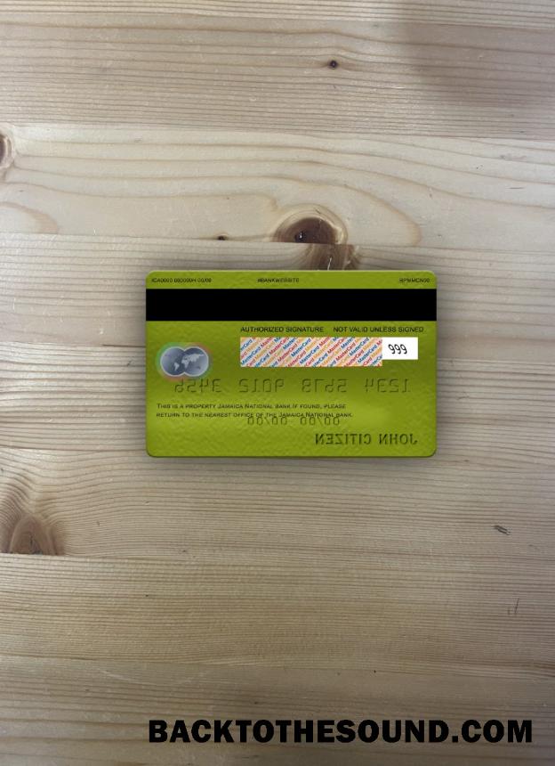 İndir Jamaika ulusal Banka Mastercard foto-görünüm Arka Örnek şablon