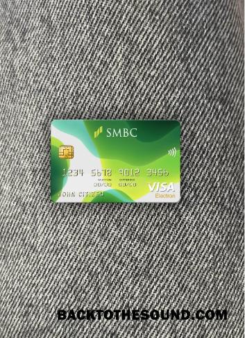 İndir Japonya Sumitomo Mitsui Banking Corporation (SMBC) Banka Vize electron Kart foto-görünüm Ön Örnek ön izleme