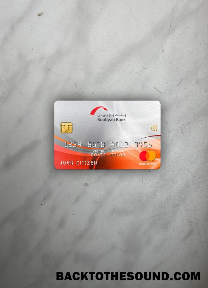 İndir Kuveyt Boubyan Banka Mastercard foto-görünüm Ön Örnek şablon