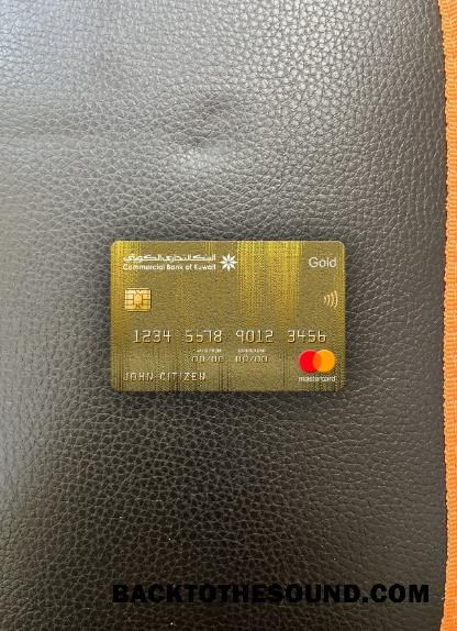 İndir Kuveyt ticari Banka Mastercard gold foto-görünüm Ön Örnek şablon