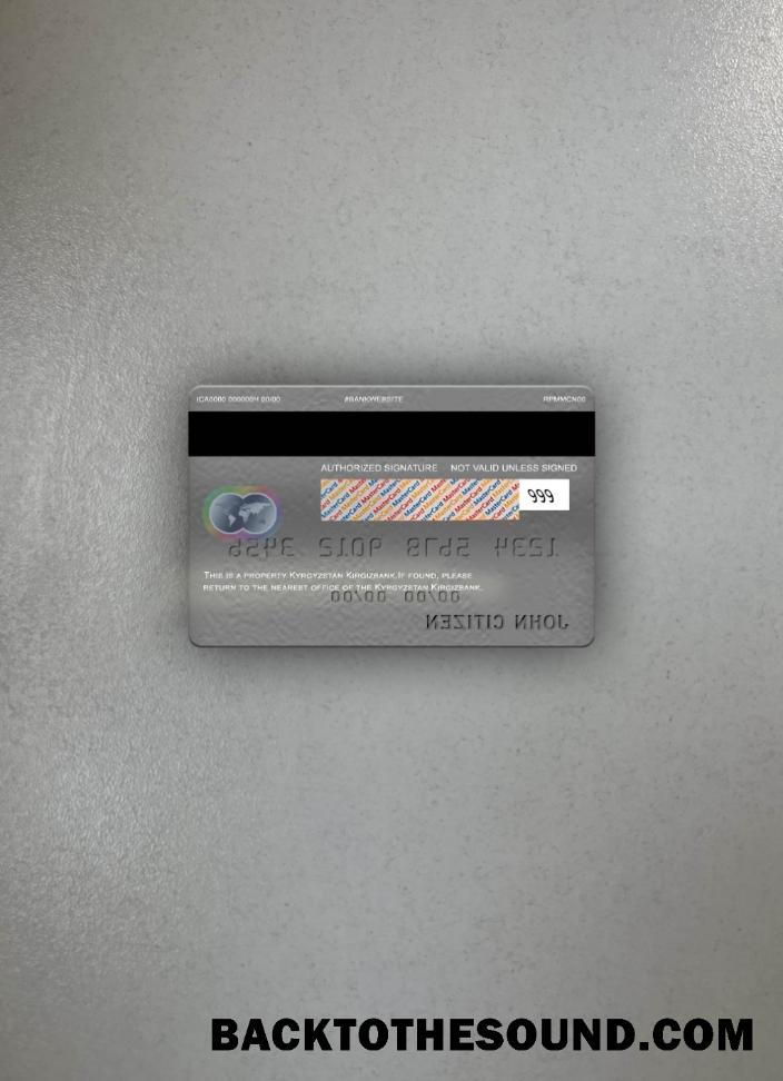 İndir Kırgızistan Kirgizbank Mastercard foto-görünüm Arka Örnek örnek