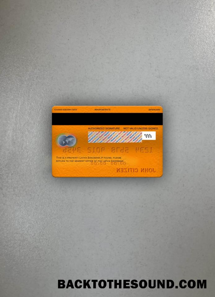 İndir Letonya Swedbank Mastercard foto-görünüm Arka Örnek taslak