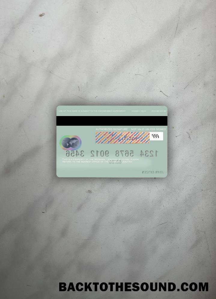 İndir Lesotho Nedbank Mastercard foto-görünüm Arka Örnek ön izleme