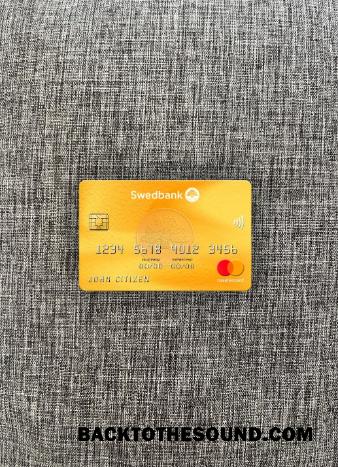 İndir Litvanya Swedbank Mastercard foto-görünüm Ön Örnek şablon