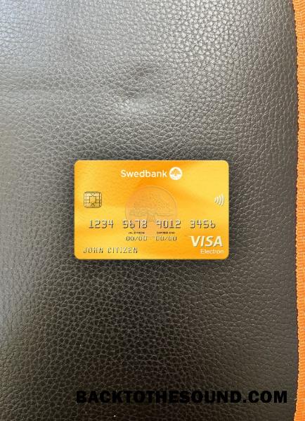 İndir Litvanya Swedbank Vize electron Kart foto-görünüm Ön Örnek tasarım