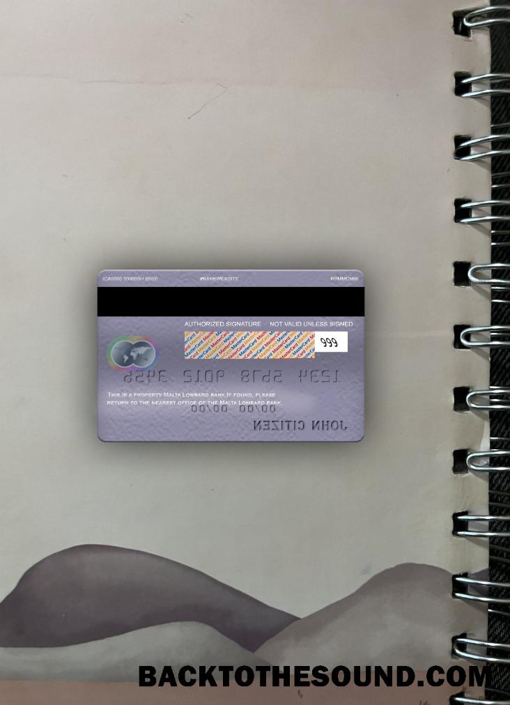 İndir Malta Lombard Banka Mastercard foto-görünüm Arka Örnek tasarım