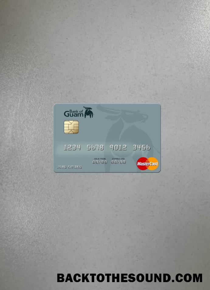 İndir Marshall Adaları Banka of Guam Mastercard foto-görünüm Ön Örnek taslak