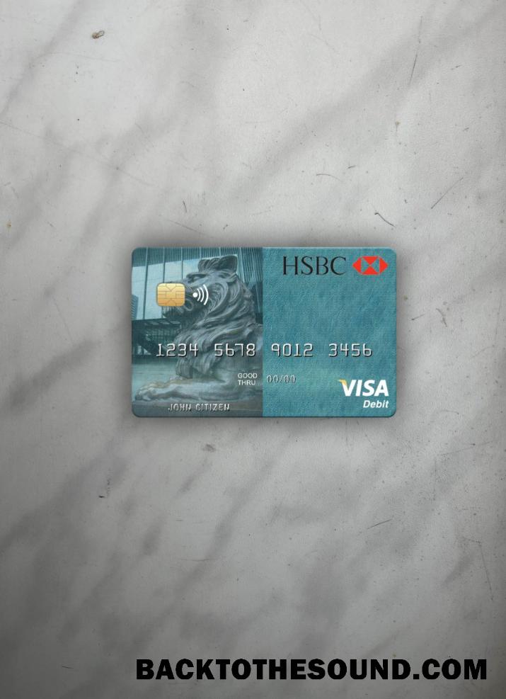 İndir Mauritius HSBC Banka Vize Banka Kart foto-görünüm Ön Örnek ön izleme
