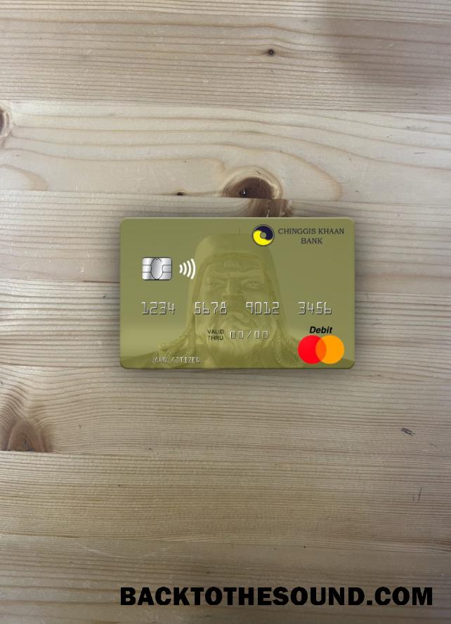 İndir Moğolistan Chinggis Khaan Banka Mastercard foto-görünüm Ön Örnek taslak