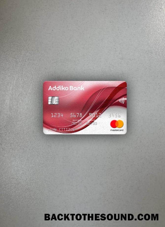 İndir Karadağ Addiko Banka Mastercard foto-görünüm Ön Örnek şablon