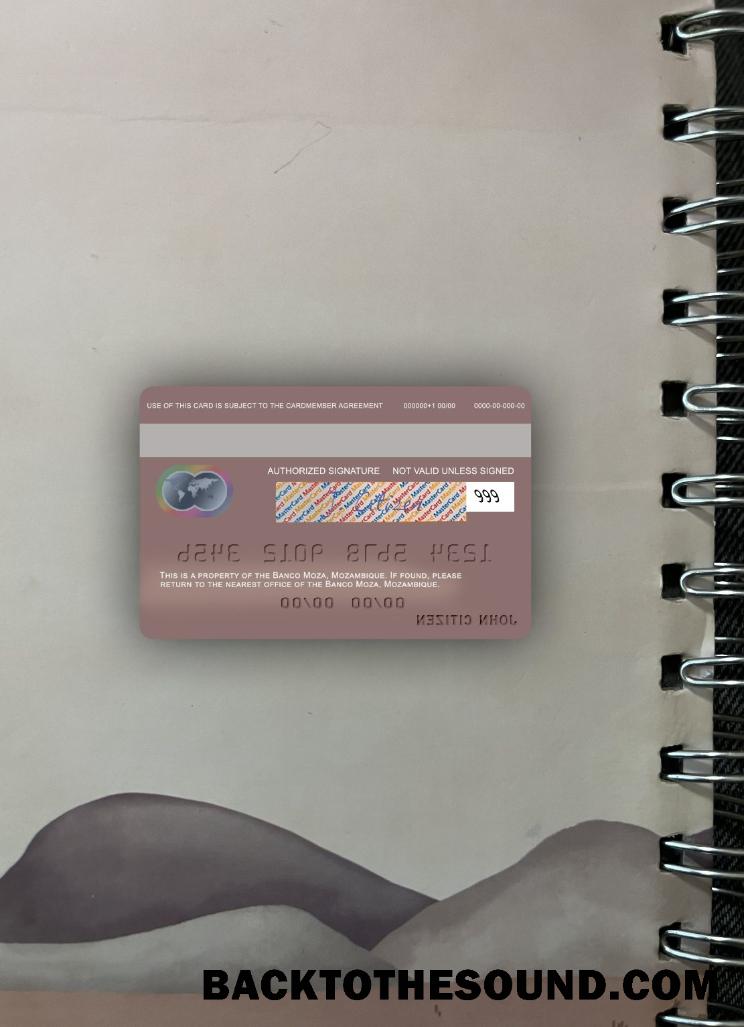 İndir Mozambik Banco Moza Mastercard foto-görünüm Arka Örnek ön izleme