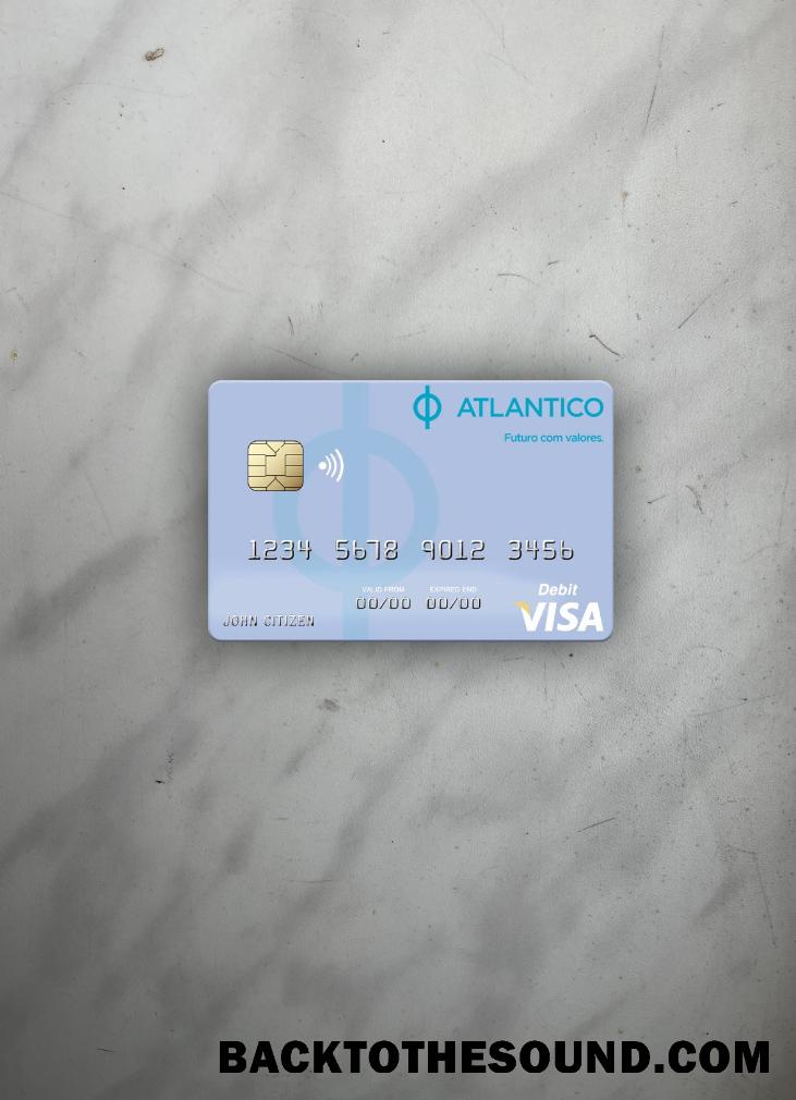İndir Namibya Banco Atlantico Vize Banka Kart foto-görünüm Ön Örnek şablon