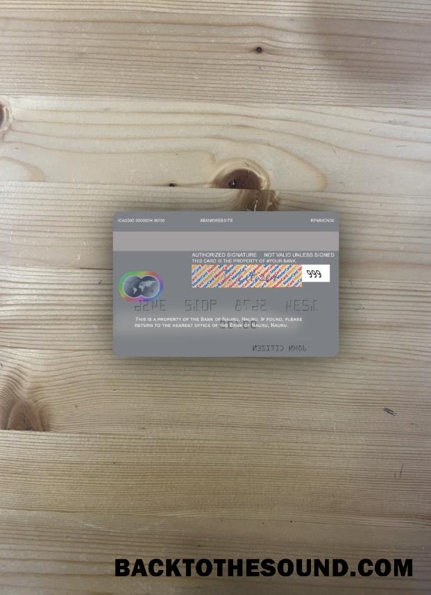 İndir Nauru Banka of Nauru Mastercard foto-görünüm Arka Örnek örnek