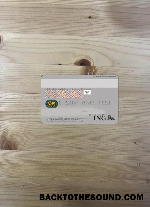 İndir Hollanda ING Banka Mastercard platinum foto-görünüm Arka Örnek tasarım