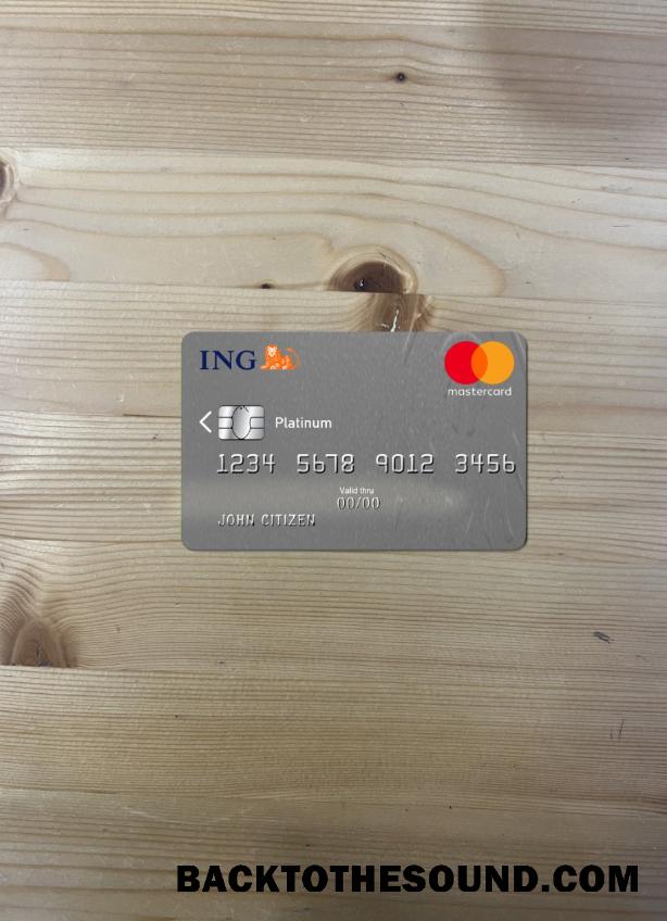 İndir Hollanda ING Banka Mastercard platinum foto-görünüm Ön Örnek şablon