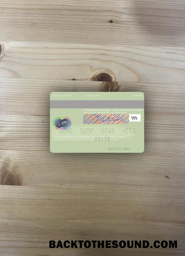 İndir Yeni Zelanda Kiwibank Mastercard foto-görünüm Arka Örnek tasarım