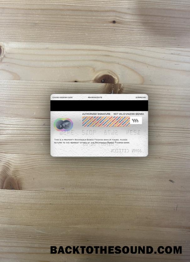 İndir Nikaragua Banco Ficohsa Banka Mastercard foto-görünüm Arka Örnek şablon