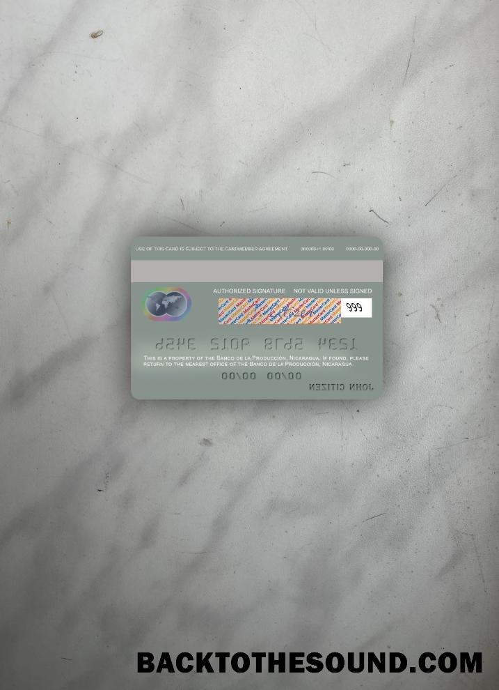 İndir Nikaragua Banco de la Producción Mastercard foto-görünüm Arka Örnek taslak