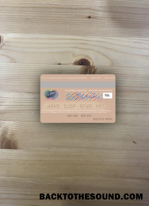 İndir Kuzey Makedonya Stater Banka AD Kumanovo Mastercard foto-görünüm Arka Örnek ön izleme
