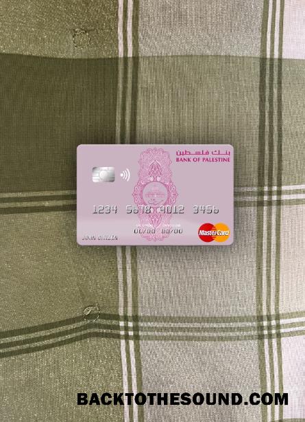 İndir Filistin Banka of Filistin Mastercard foto-görünüm Ön Örnek şablon
