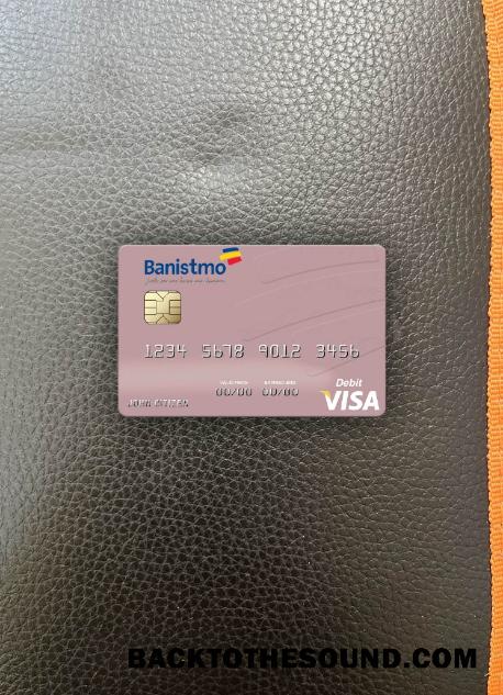 İndir Panama Banco Banistmo Vize Banka Kart foto-görünüm Ön Örnek taslak