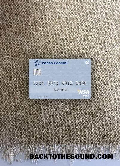 İndir Panama Banco General Vize Banka Kart foto-görünüm Ön Örnek şablon