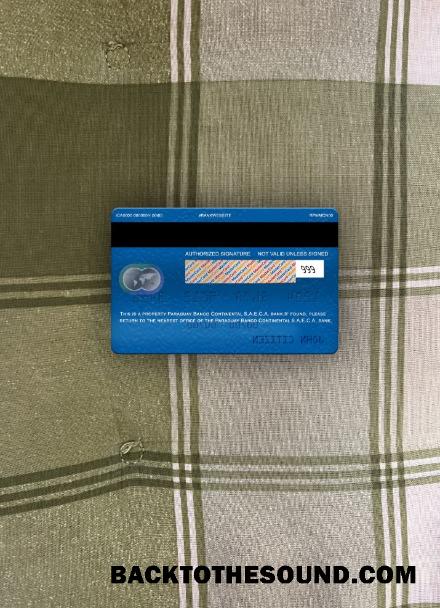 İndir Paraguay Banco Continental S.A.E.C.A. Banka Mastercard foto-görünüm Arka Örnek taslak