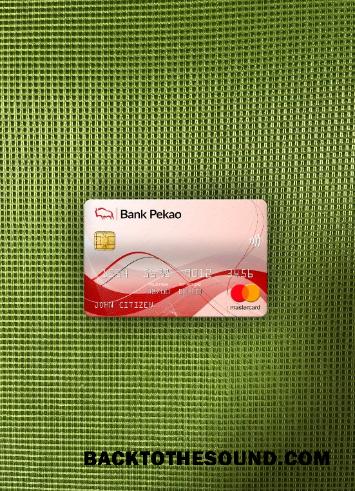 İndir Polonya Banka Pekao S.A Banka Mastercard foto-görünüm Ön Örnek taslak