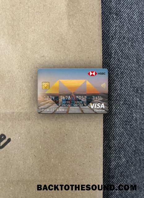 İndir Polonya HSBC Banka Vize electron Kart foto-görünüm Ön Örnek tasarım