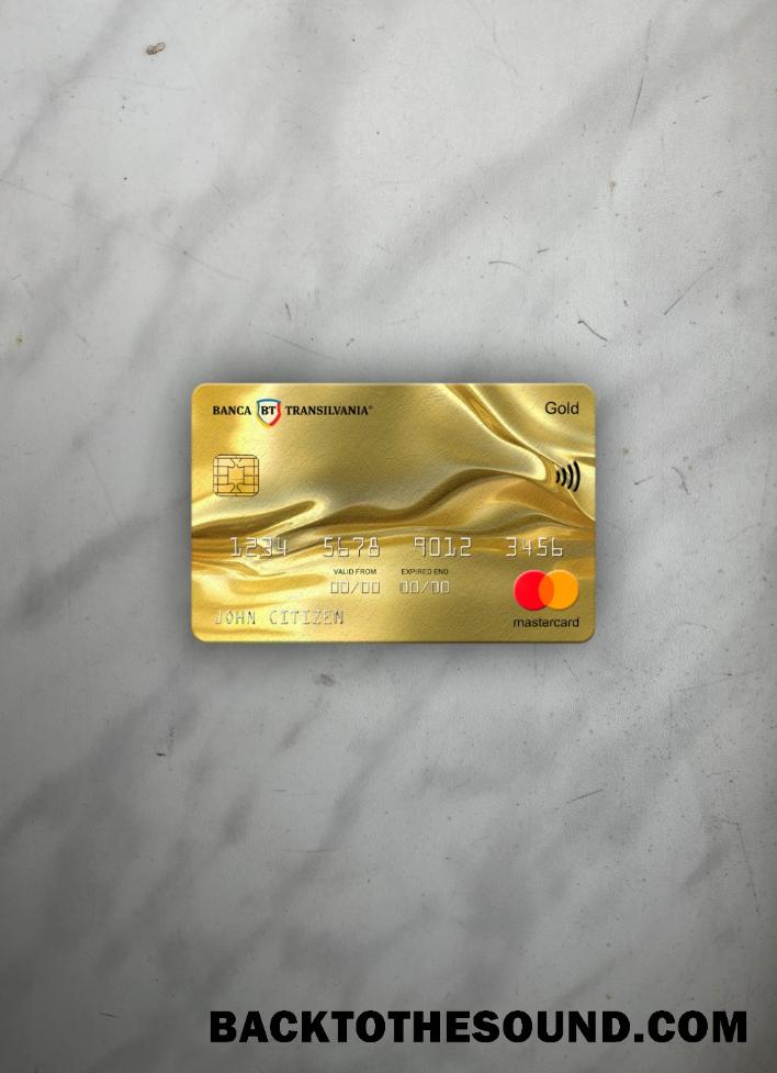 İndir Romanya Banca Transilvania Banka Mastercard gold foto-görünüm Ön Örnek taslak