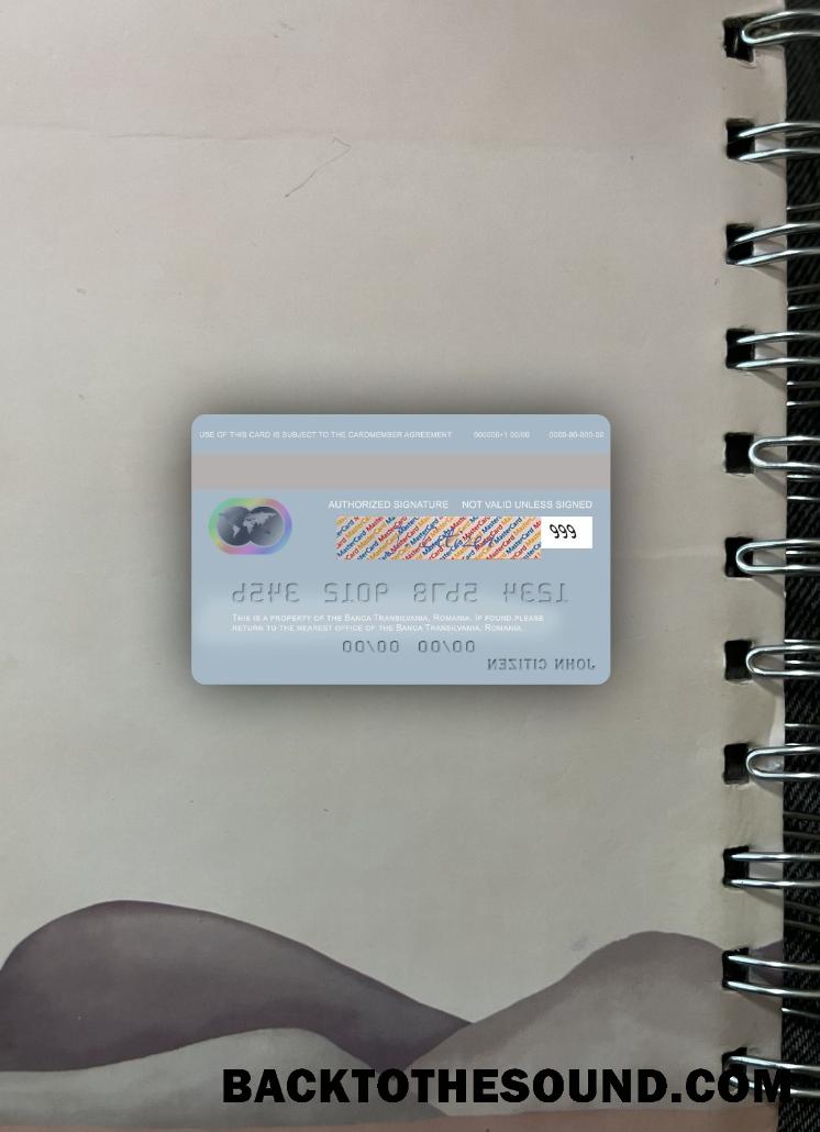 İndir Romanya Banca Transilvania Mastercard foto-görünüm Arka Örnek ön izleme